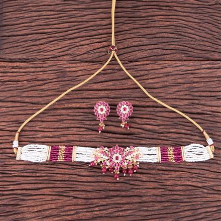 Antique Choker Necklace With Gold Plating