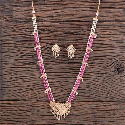 Antique Mala Pendant Set With Gold Plating