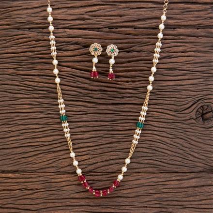 Antique Long Necklace With Gold Plating