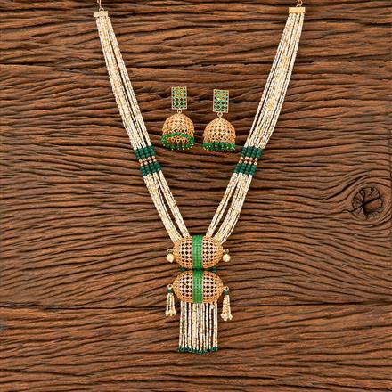 Antique Long Necklace With Gold Plating