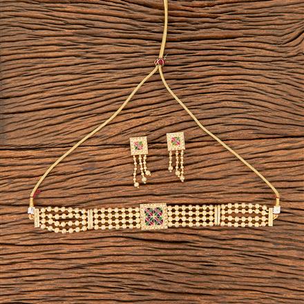 Antique Choker Necklace With Gold Plating