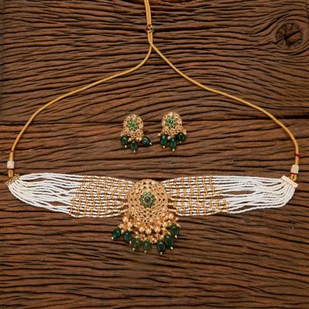 Antique Choker Necklace With Gold Plating