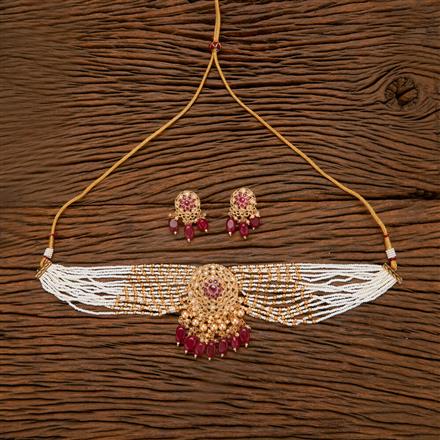 Antique Choker Necklace With Gold Plating