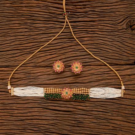 Antique Choker Necklace With Gold Plating