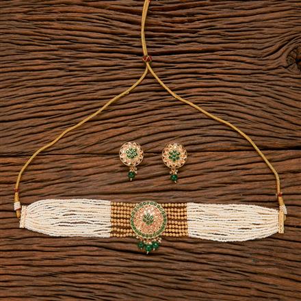 Antique Choker Necklace With Gold Plating