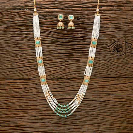 Antique Long Necklace With Gold Plating