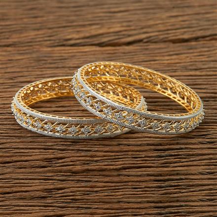 CZ Classic Bangles with 2 tone plating