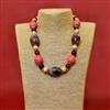 Western Multi Color Bead Wooden Necklace