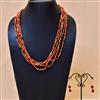 Western Glass Seed Beads Mala Necklace Set With Multi Layer