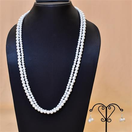 Western Pearl Glass Beads 2 Line Necklace Set