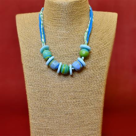Western Glass Beads Necklace With With Cotton Thread