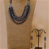 Western Square Shaped Glass Beads Necklace Set