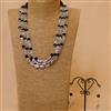 Western Square Shaped Transparent Glass Beads Necklace Set