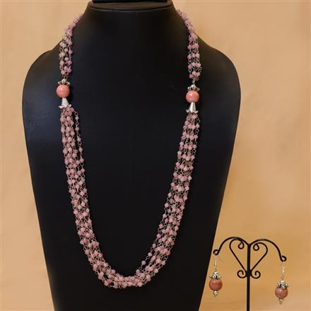 Western Metal Wired Necklace Set With Ceramic Beads