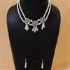 Western Double Layered Pearl Beads Necklace Set
