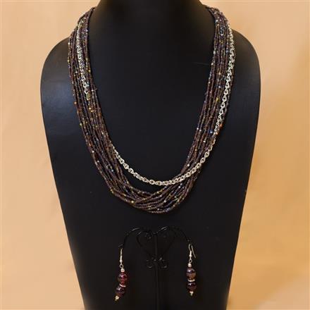Western Multi Colored Seed Beads Layered Necklace Set