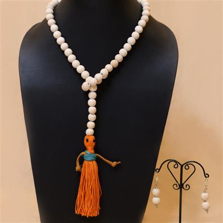 Western Natural Color Wooden Beads Necklace Set