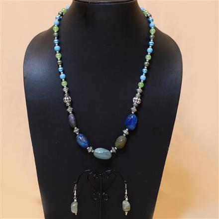 Western Tri Tone Colored Pearl Beads Necklace Set