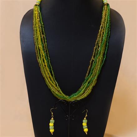 Western Transparent Seed Beads Multi Layered Necklace Set