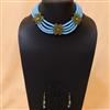 Western Beads Choker Necklace Set With Mehndi Plating