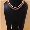 Western Bone & Glass Pearl Beads Necklace Set