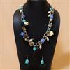 Western Ceramic Beads Necklace Set With Metal Chain