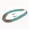 Western 3 Line Glass Beads Necklace Set