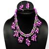 Western Glass Beads Necklace Set with Oxidised Plating