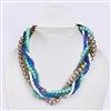 Western Multi Layer Glass Beads Chain Necklace