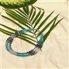 Western Glass Seed Beads Necklace with Oxidised Plating