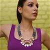 Western Metal Beads Necklace With Oxidised Plating