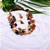 Western Semi Precious Stone Necklace Set With Gold Plating