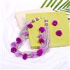 Western Glass Seed Beads Necklace Set With Rhodium Plating
