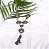 Western Metal Beads Chain Necklace With Oxidised Plating