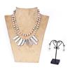 Western Two Layer Glass and Stone with Necklace Set