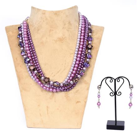 Western Multi Layer Pearl Bead Necklace Set