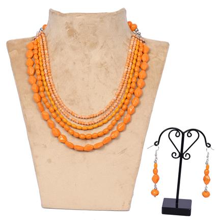 Western Necklace Set with Multi size Beads