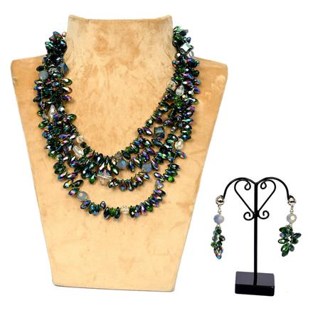 Western Multi Layer Faceted Beads Necklace Set