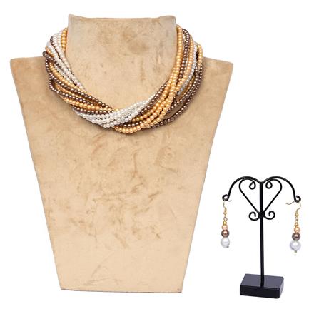 Western Multi Layer Pearl Bead Necklace Set