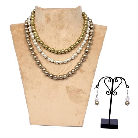 Western Multi Layer Pearl Beads Necklace Set