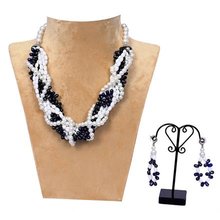 Western Multi Layer Glass Bead Necklace Set