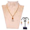 Western Glass Bead Necklace Set with Chain