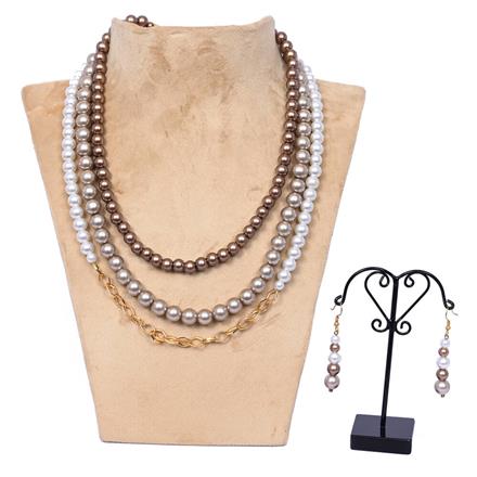 Western Multi layer Glass Bead Necklace Set