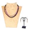 Glass Beads Necklace With Gold Plating