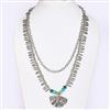 Trendy Necklace With Rhodium Plating