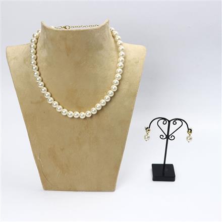 Pearl Necklace With Gold Plating