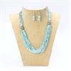 Western Multi Layer Glass Bead Necklace With Oxidised Plating