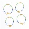 Western Stylish Multi color Glass Beads Anklets Gold Plating
