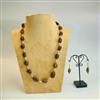 Western single layer stone Necklace with gold plating