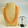 Western Trendy Ovel shape Bead Necklace with oxidised plating